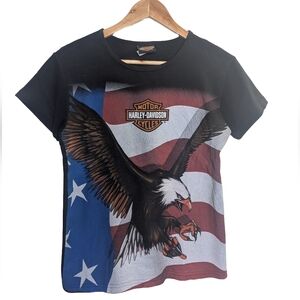 Vintage Harley-Davidson Black Graphic Eagle T-Shirt